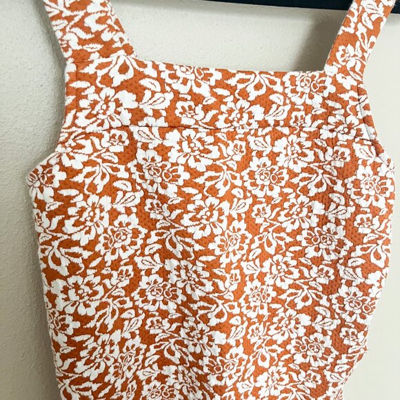 ModCloth Ready, Rosette, Go! Tank Top & A-Line Skirt Set in Orange Floral (S) - Picture 4 of 10